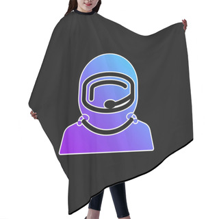 Personality  Astronaut Blue Gradient Vector Icon Hair Cutting Cape