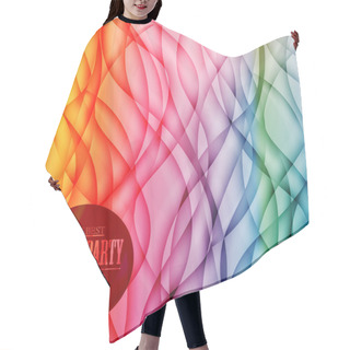 Personality  Abstract Rainbow Web Bacground. Triangles Background. Hair Cutting Cape