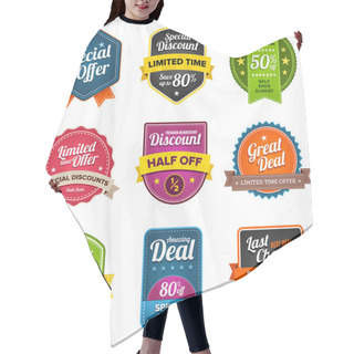 Personality  Set Of Sales Labels Hair Cutting Cape