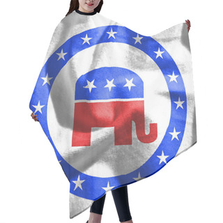 Personality  Republican Flag - The Symbol For The Democratic Party In The US. Hair Cutting Cape