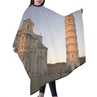 Personality  View Of The Famous Piazza Dei Miracoli In Pisa In Italy In The Afternoon Hair Cutting Cape