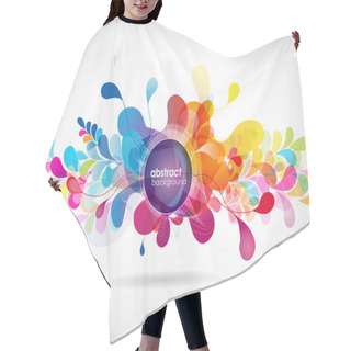 Personality  Abstract Colored Background With Circles. Hair Cutting Cape