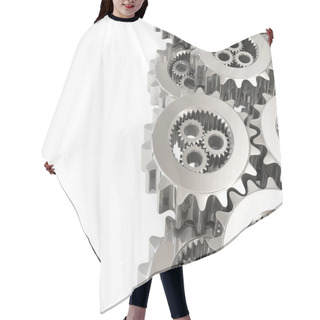 Personality  Metal Gears Background With Place For Your Text Hair Cutting Cape