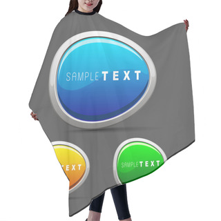 Personality  Glossy Speech Bubble Set -2. Vector. Hair Cutting Cape