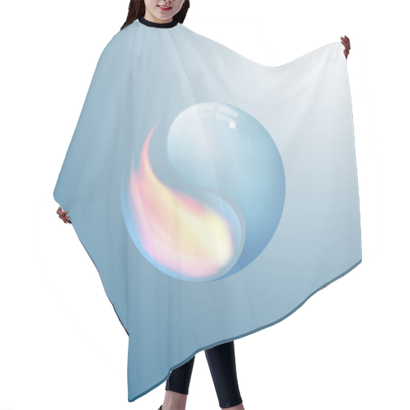 Personality  Yin Yang Symbol From Water Hair Cutting Cape