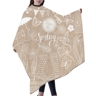 Personality  Happy Spring Greeting Card  Hair Cutting Cape
