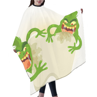 Personality  Cartoon Tooth Germs Hair Cutting Cape