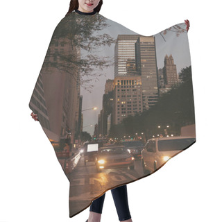 Personality  Buildings And Road Traffic At Evening On Manhattan In New York City Hair Cutting Cape