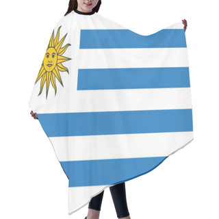 Personality  Uruguay Flag Hair Cutting Cape