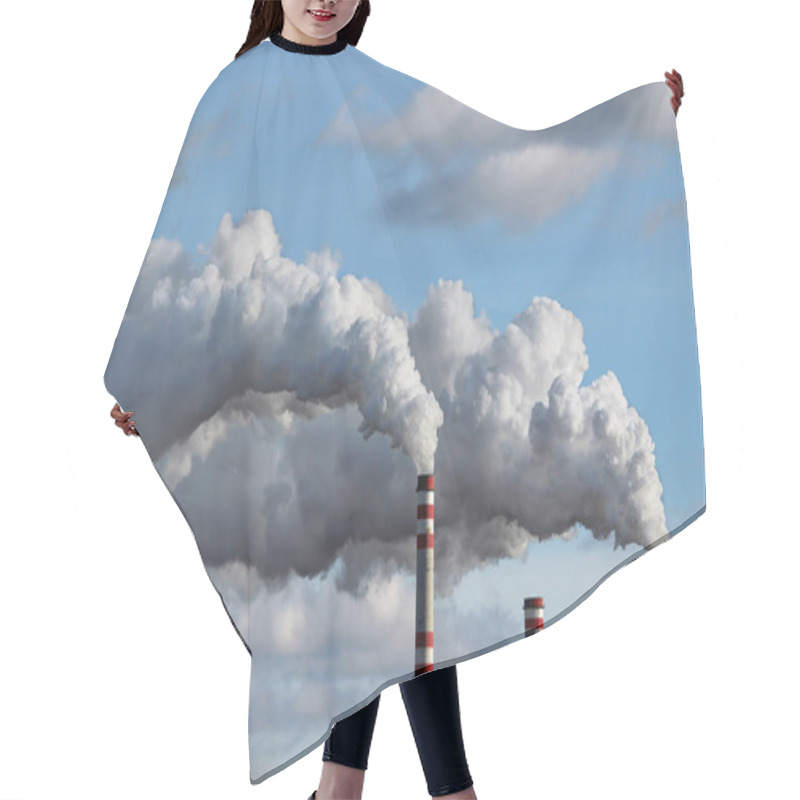 Personality  Detail Of White Smoke Polluted Sky Hair Cutting Cape