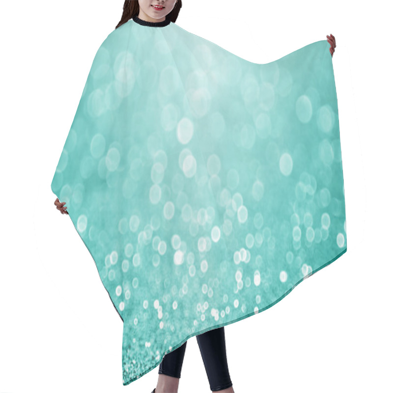 Personality  Teal Turquoise Green Glitter Sparkle Background hair cutting cape