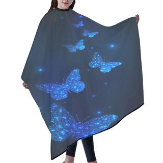 Personality  Abstract Background With Glowing Butterflies. Vector Illustration Hair Cutting Cape