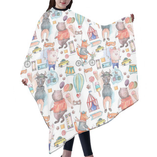 Personality  Illustration Of Baby Products Hair Cutting Cape