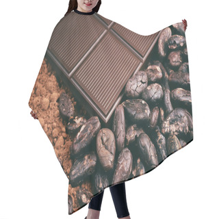 Personality  Bar Of Chocolate, Cocoa Beans, Powder Hair Cutting Cape