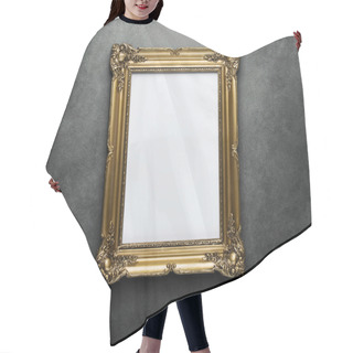 Personality  Blank Golden Frame At The Wall With Clipping Path Hair Cutting Cape