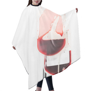 Personality  Drips With Blood Isolated On Grey, Blood Donation Concept Hair Cutting Cape
