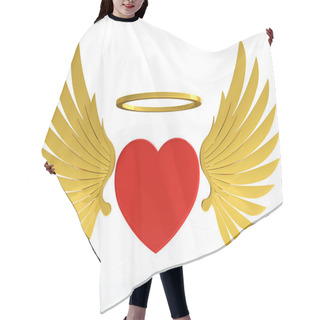 Personality  Heart With Wings Hair Cutting Cape