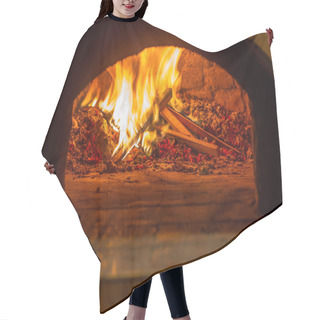 Personality  The Fire Burns In A Wood Pizza Oven Hair Cutting Cape