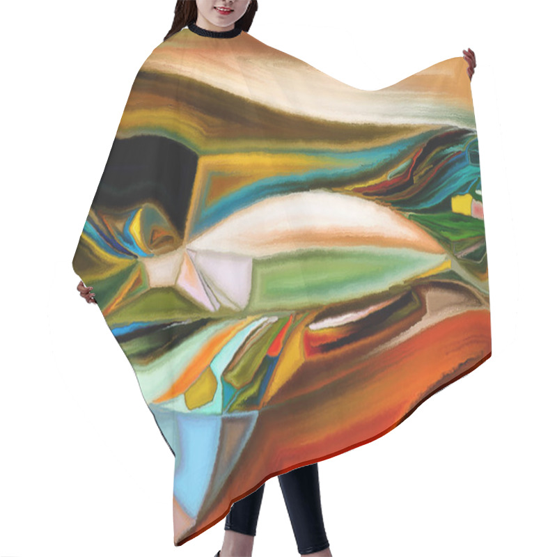Personality  Abstract Color Pattern Hair Cutting Cape
