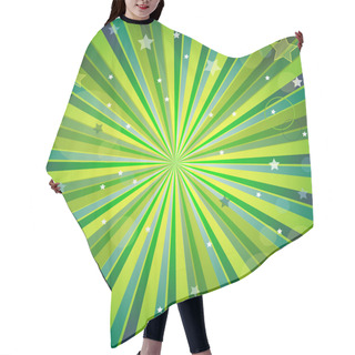 Personality  Abstract Green And Yellow Background With Rays Hair Cutting Cape