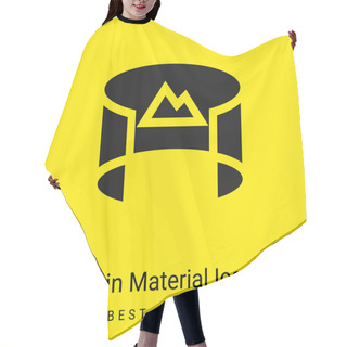 Personality  360 View Minimal Bright Yellow Material Icon Hair Cutting Cape