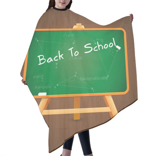 Personality  Back To School Text On Vector Blackboard Hair Cutting Cape