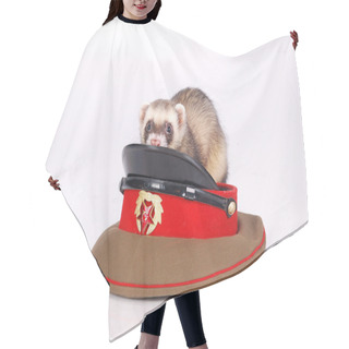 Personality  Russian Red Army Ferret Hair Cutting Cape