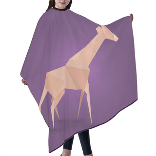 Personality  Vector Illustration Of Origami Giraffe. Hair Cutting Cape