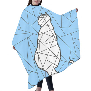 Personality  Abstract Stained-glass Window. Abstract Cat. Design For Spiritual Relaxation For Adults Hair Cutting Cape