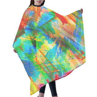Personality  Abstract Color Oil Painting Hair Cutting Cape