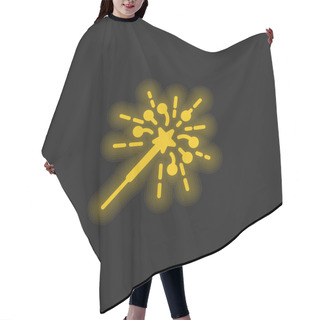 Personality  Bengal Light Yellow Glowing Neon Icon Hair Cutting Cape