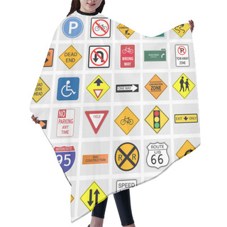 Personality  Road Signs Hair Cutting Cape
