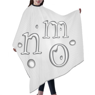 Personality  Vector Water Letters M, N, O. Hair Cutting Cape