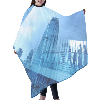 Personality  Abstract Modern City Background Hair Cutting Cape