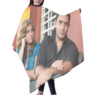 Personality  Sad Husband And Wife Hair Cutting Cape