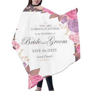 Personality  Vintage Wedding Invitation Hair Cutting Cape