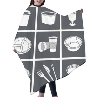 Personality  Disposable Tableware Icons Hair Cutting Cape