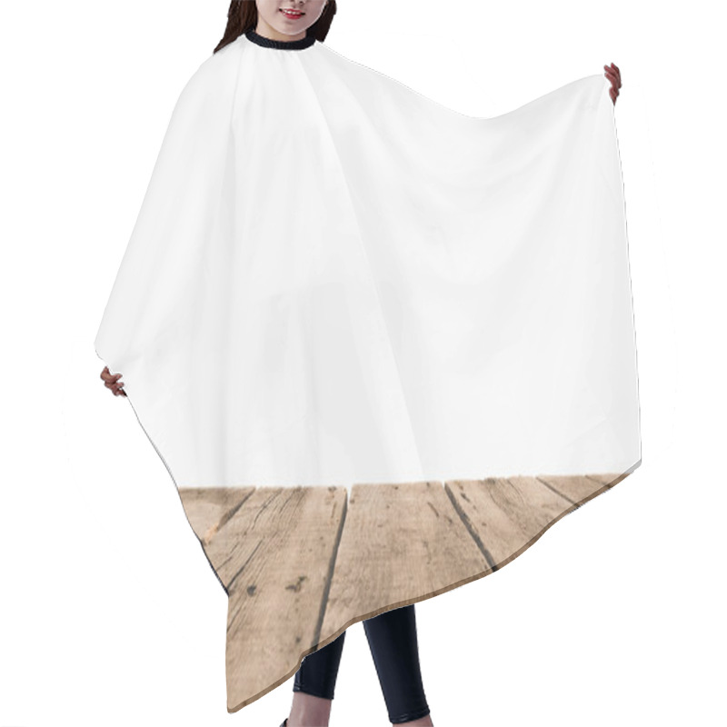 Personality  wooden planks surface hair cutting cape