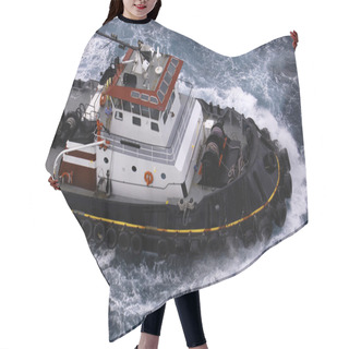 Personality  Tugboat In Caribbean Ocean Hair Cutting Cape