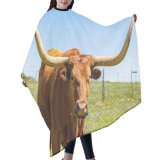 Personality  Beautiful Longhorn Bull Hair Cutting Cape