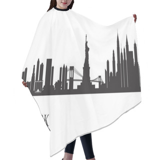 Personality  New York City Skyline Silhouette Background Hair Cutting Cape
