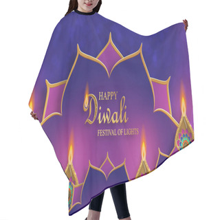 Personality  Happy Diwali Vector Illustration. Festive Diwali And Deepawali Card. The Indian Festival Of Lights On Color Background Hair Cutting Cape