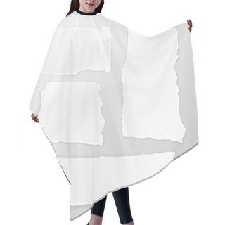Personality  Torn Square Paper Set Hair Cutting Cape