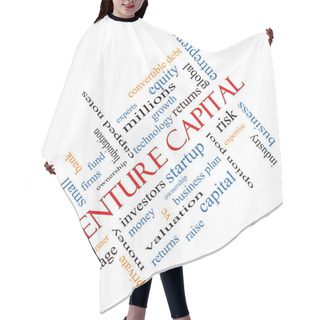 Personality  Venture Capital Word Cloud Concept Angled Hair Cutting Cape
