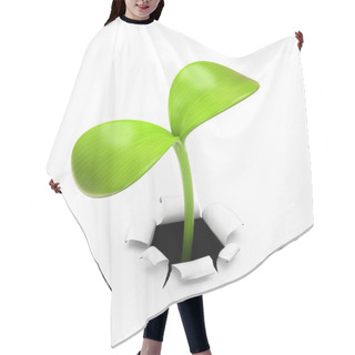 Personality  Young Green Sprout Hair Cutting Cape