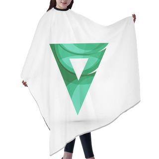 Personality  Abstract Geometric Company Logo Triangle, Hair Cutting Cape