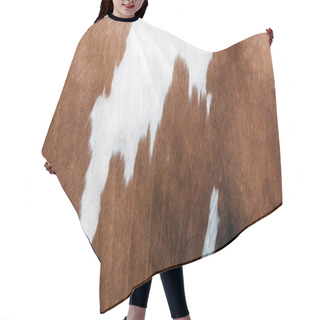 Personality  Cowhide With Abstract Brown And White Pattern On Side Of Cow Hair Cutting Cape