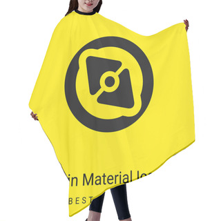 Personality  Big Point Compass Minimal Bright Yellow Material Icon Hair Cutting Cape