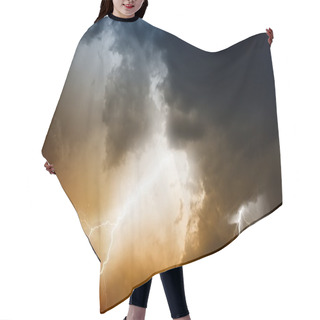 Personality  Stormy Sky With Lightnings Hair Cutting Cape