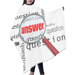 Personality  Questions And Answers - Magnifying Glass On Words Hair Cutting Cape